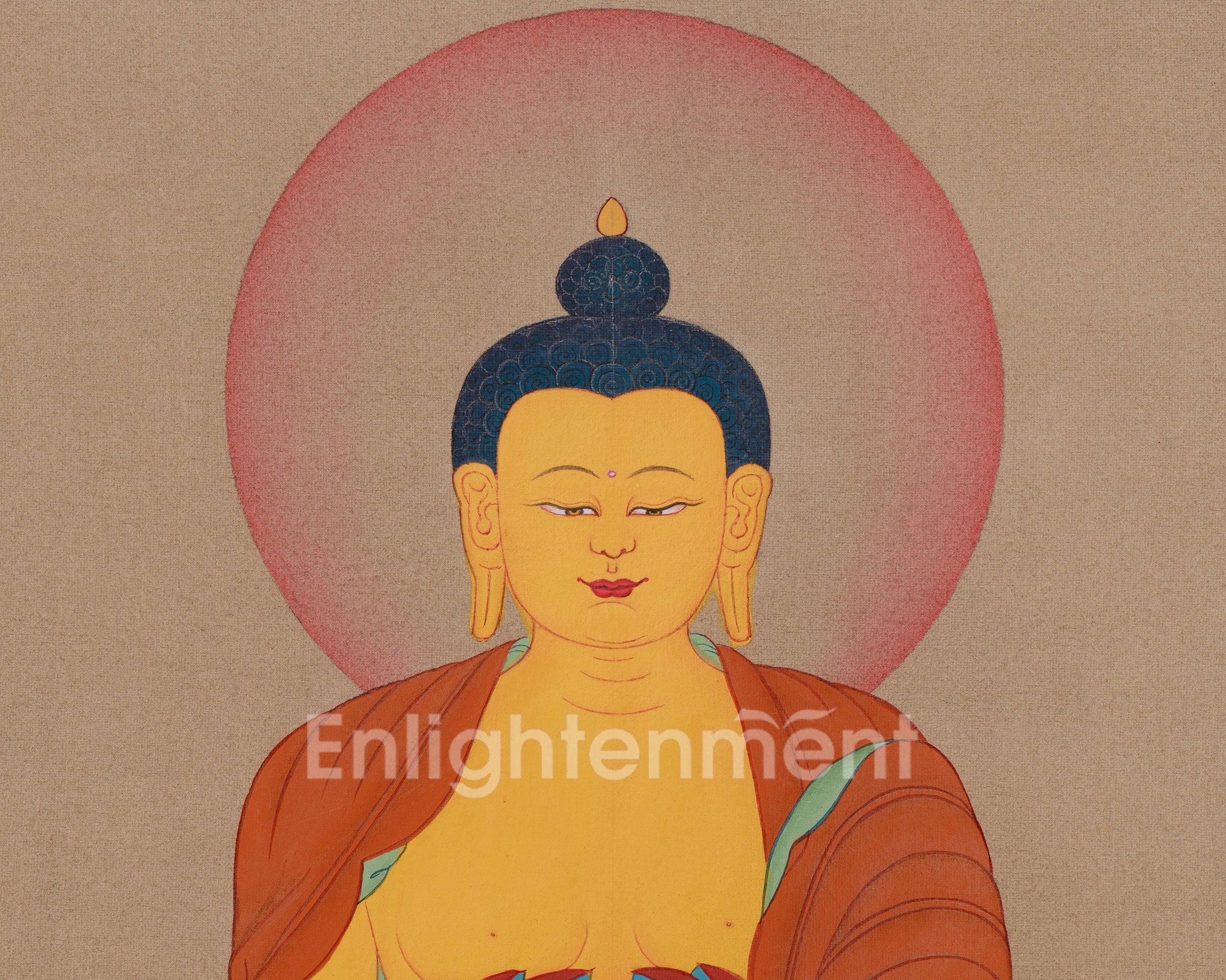 Spiritual Thangka Of Shakyamuni Buddha | Siddhartha Gautama | Himalayan Art Of Peace & Enlightenment |