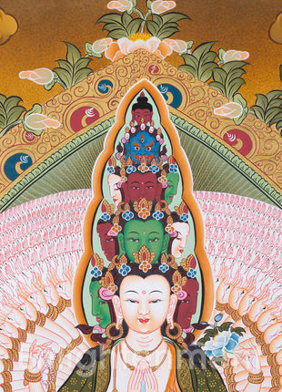 1000 Hands Bodhisattva Thangka | Divine Artwork of Infinite Compassion