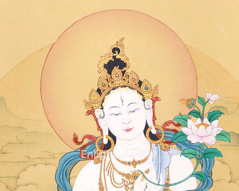 Mother White Tara Thangka | The Goddess Of Healing | Traditional Wall Decorations