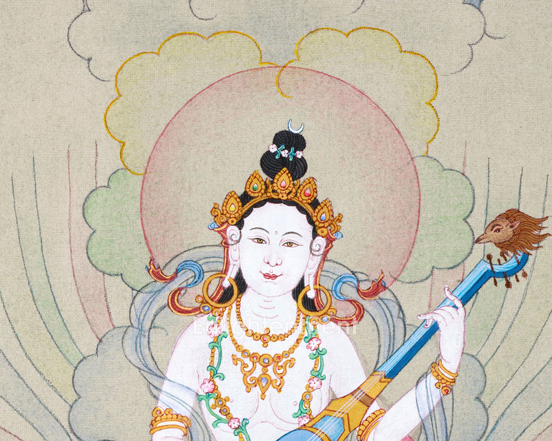 Saraswati: Wisdom Goddess of Buddhism, Thangka