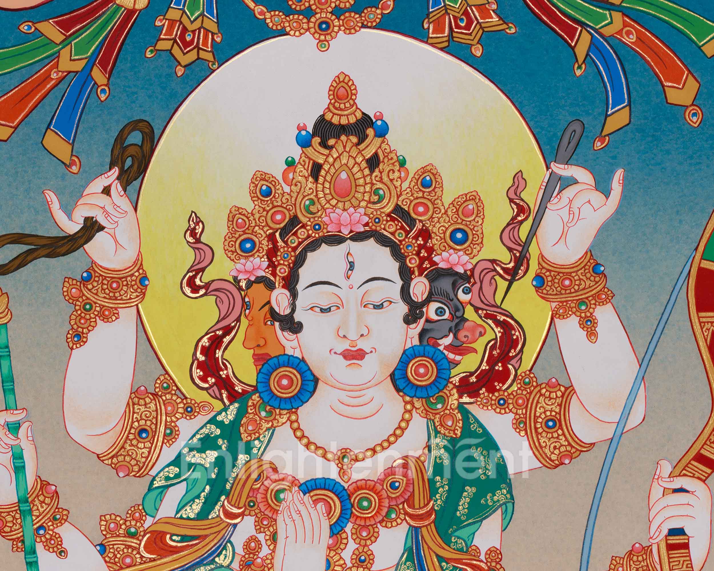 30 Inch Goddess of Dawn, Marichi | Spiritual Artwork of Light and Protection