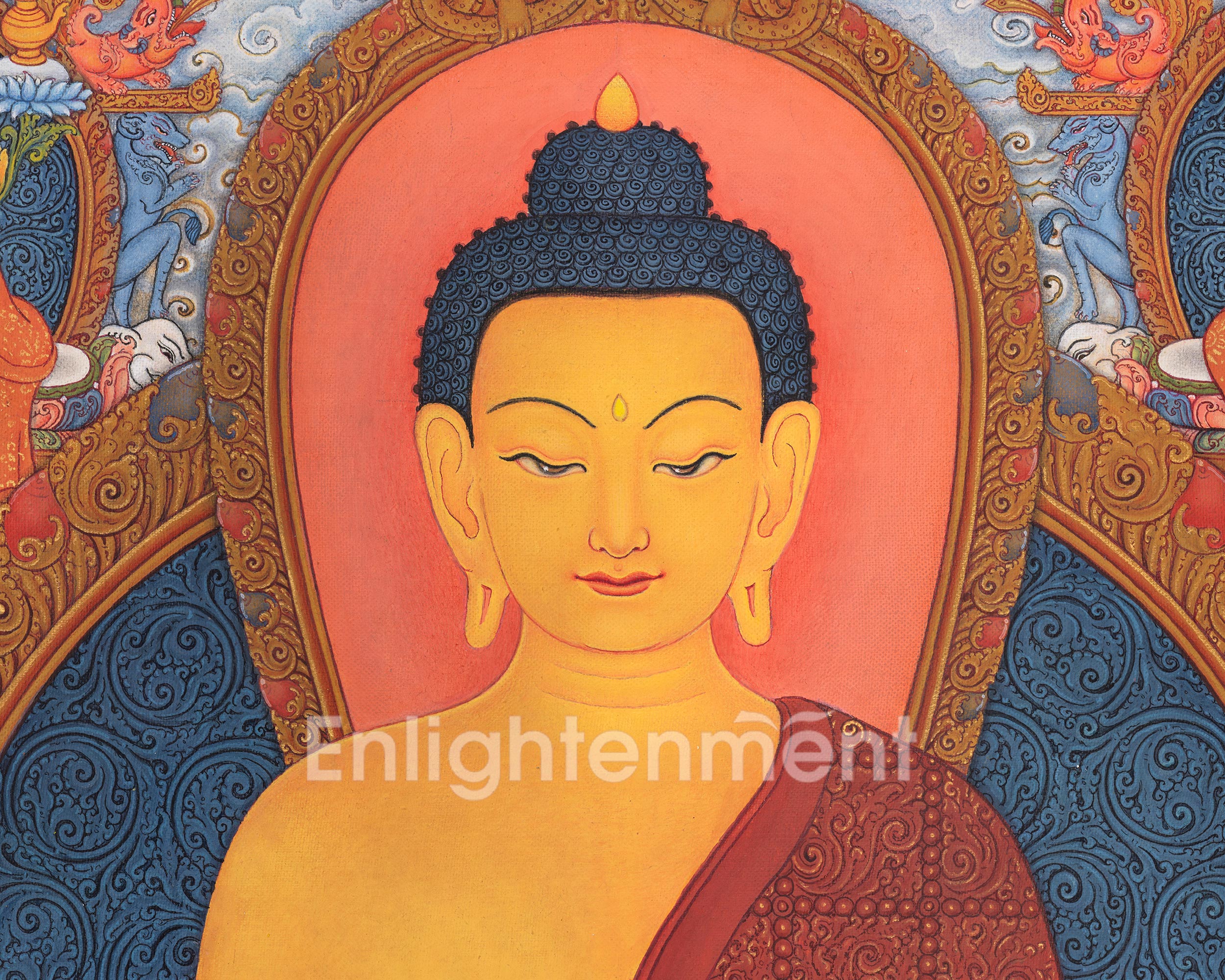 Buddhas of the Three Times Thangka - Past, Present, and Future Enlightenment