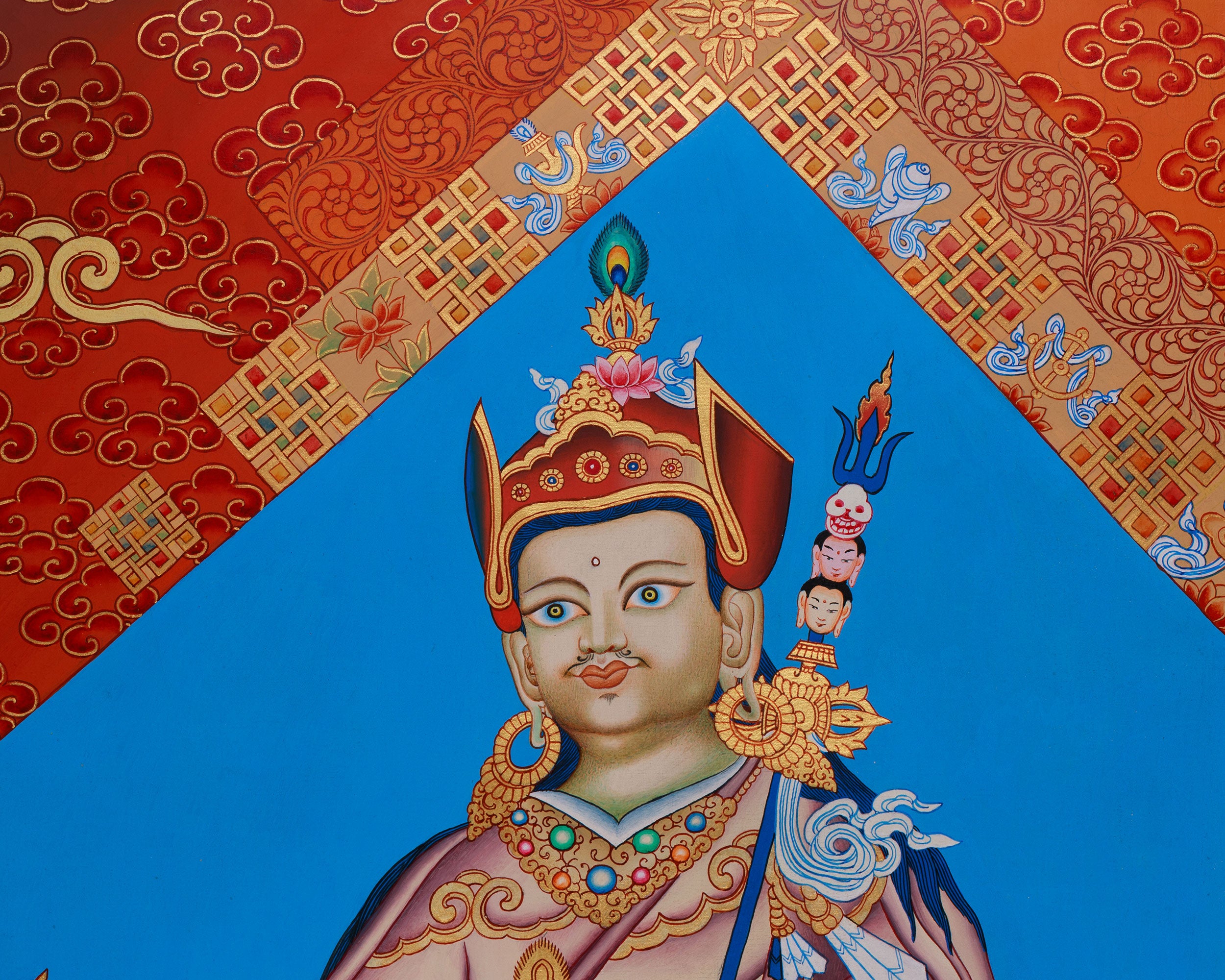 Tibetan Thangka of Padmasambhava | Sacred Guru Rinpoche Artwork for Vajrayana Practice
