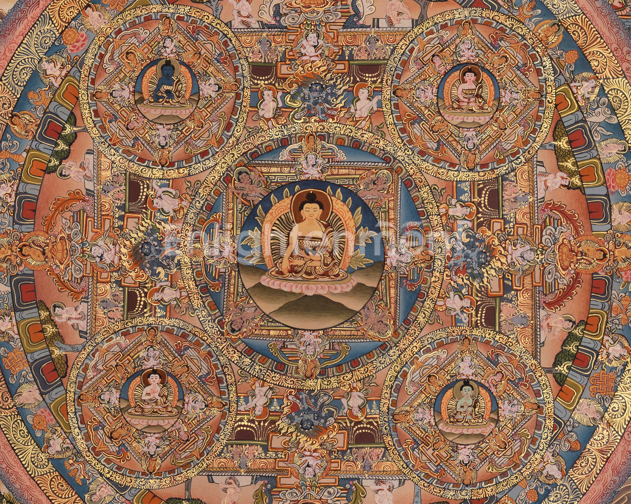 Sacred Buddha Mandala Thangka | A Powerful Symbol of Enlightenment and Peace