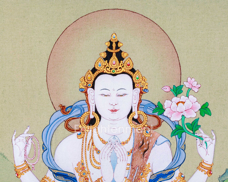 Perfect Chenresig Thangka for Practice