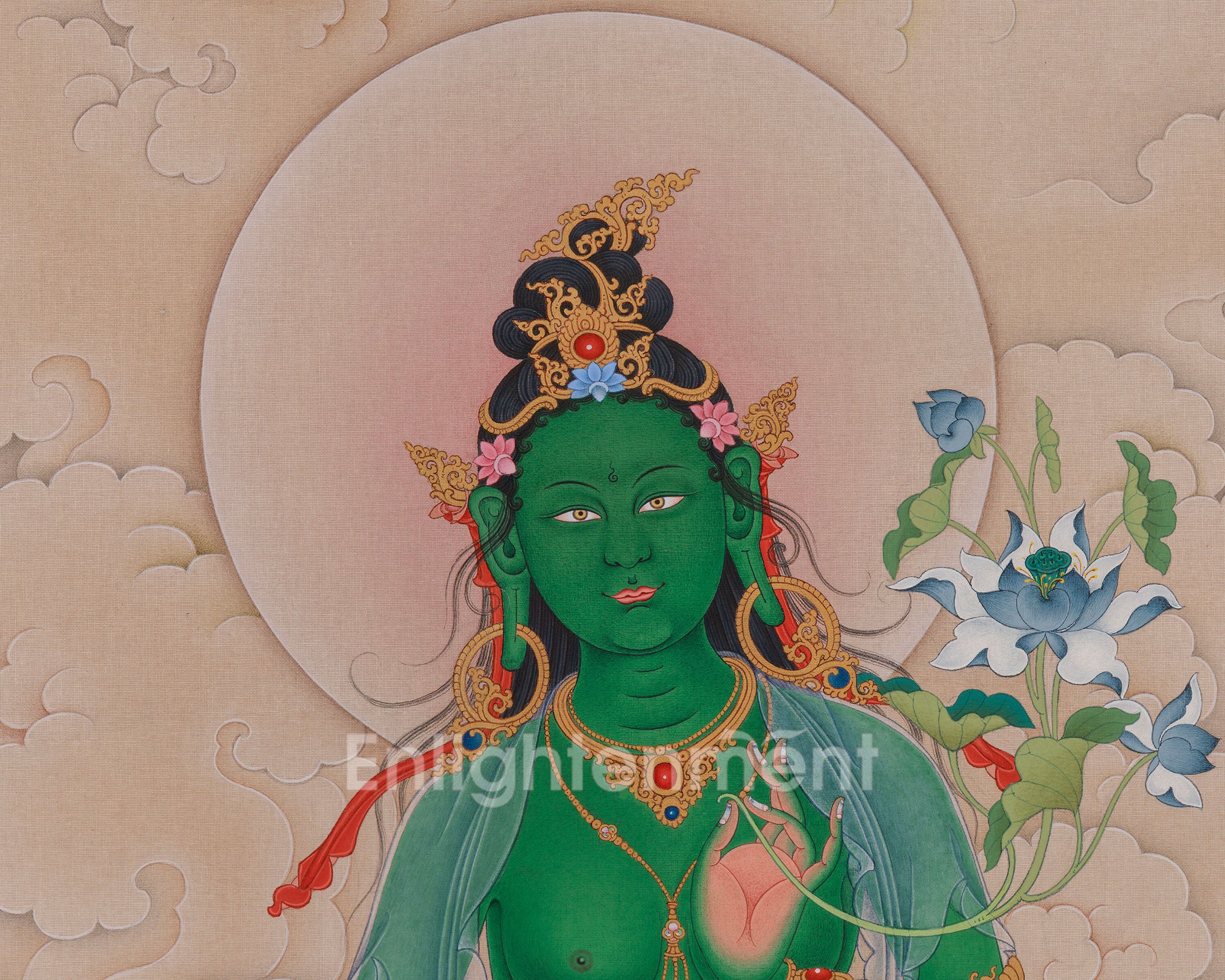 Compassion Deity Green Tara Thangka | Mother of All Buddha