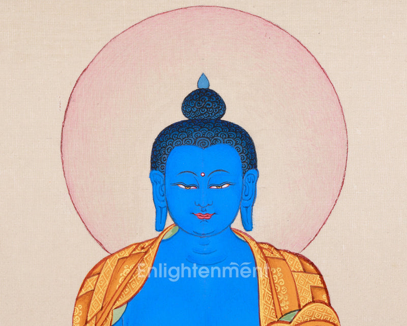 Medicine Buddha: Vibrant Painting of Healing Buddha