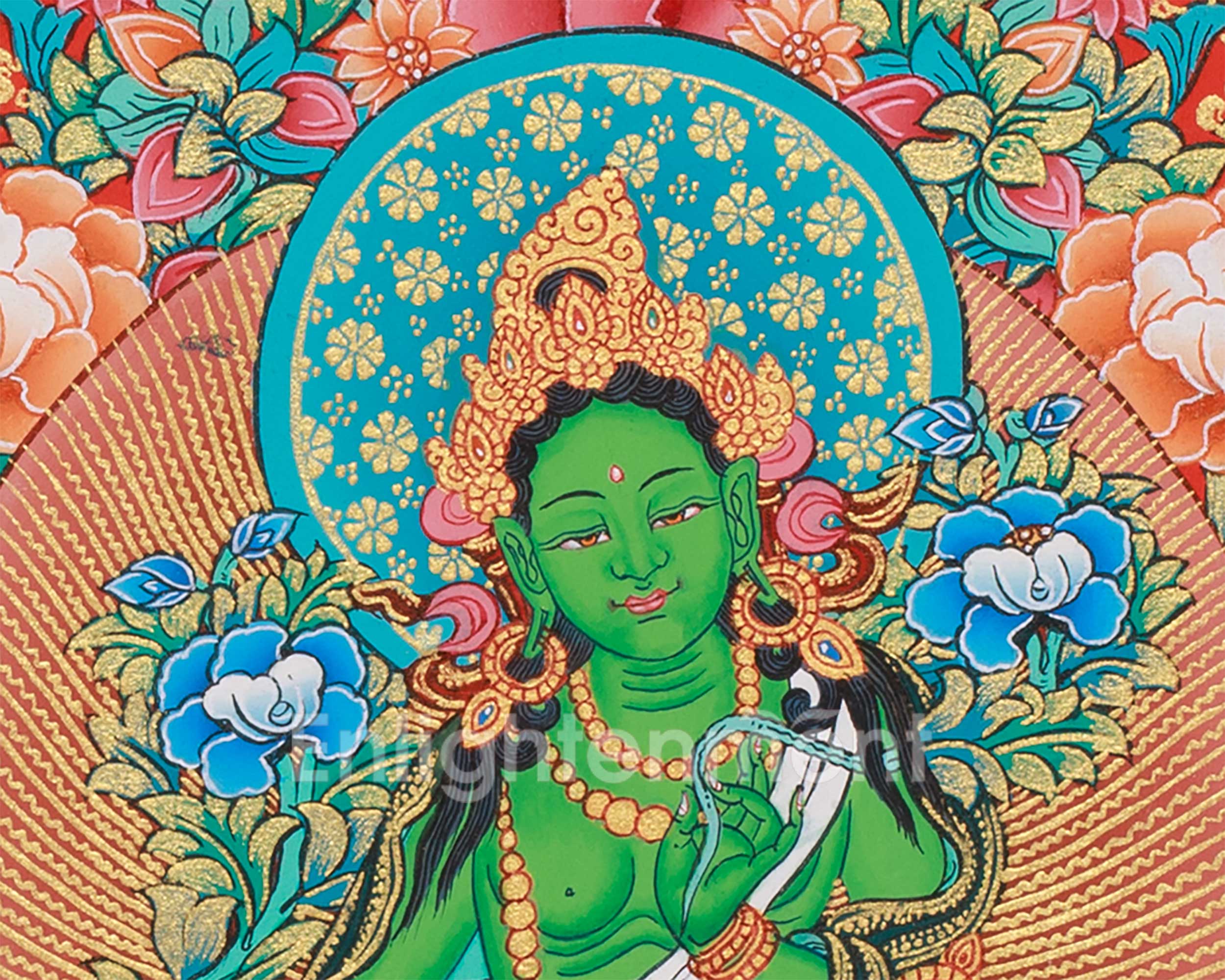 Rare Three Tara Deities Thangka | Tibetan Artwork of Compassion, Protection & Wisdom
