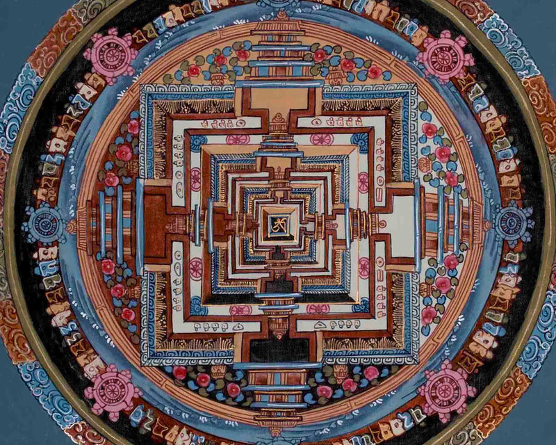 Kalachakra Mandala Thangka Painting | Thanka Gold leaf Painting