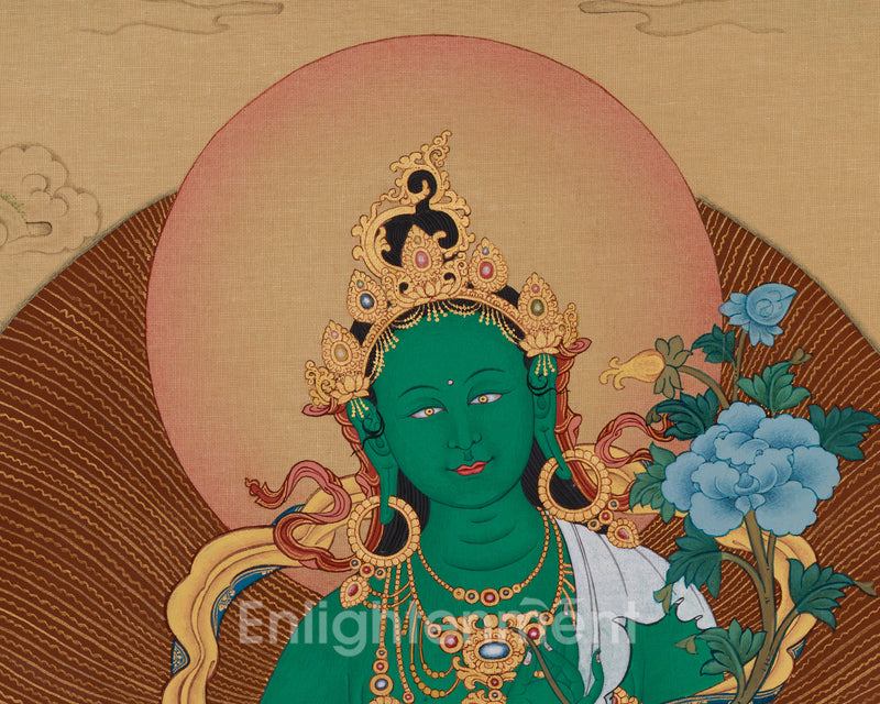 Awaken Protection - Bodhisattva Green Tara | Lhasa Stone Colors