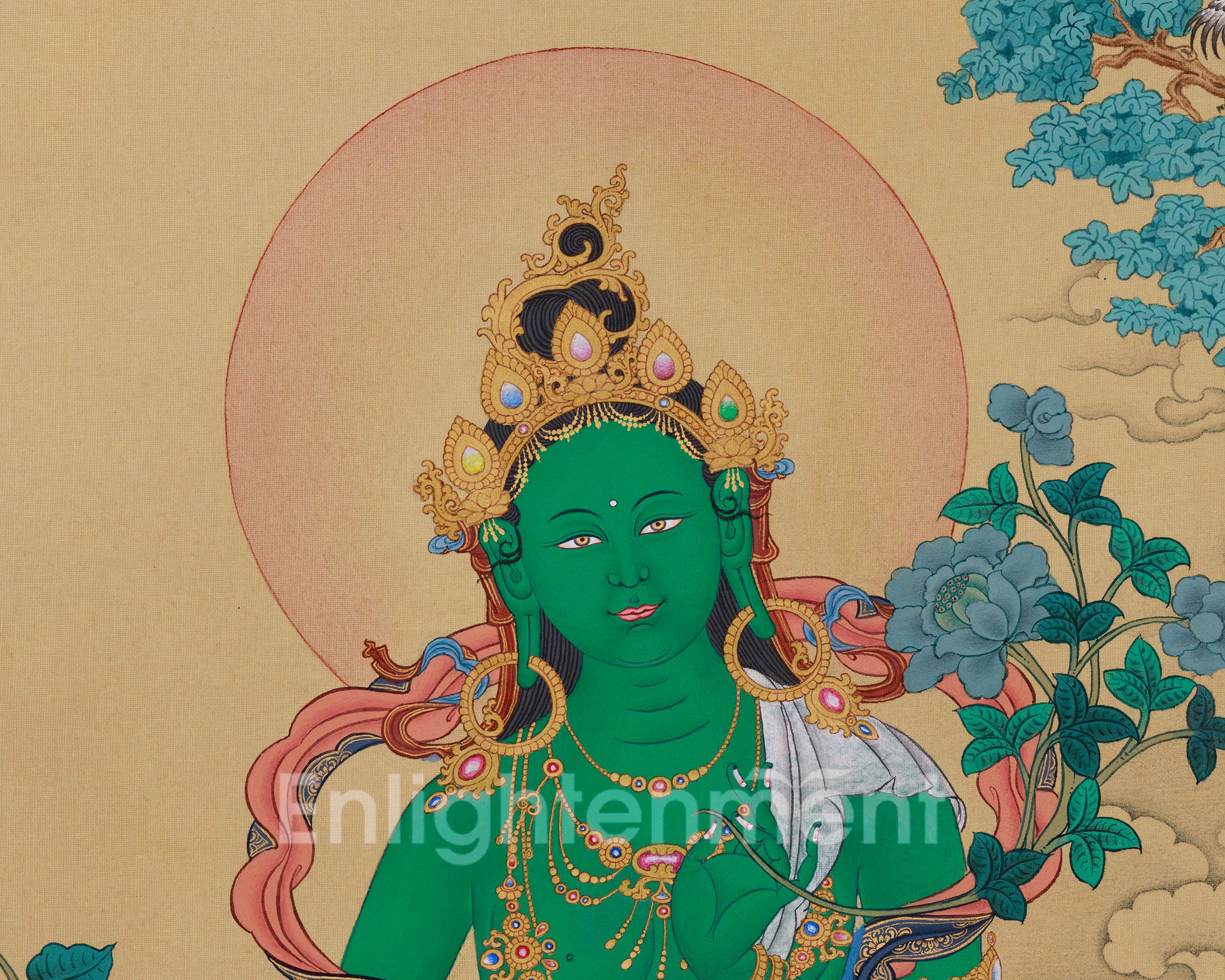 Premium Compassionate Deity Green Tara | Timeless Elegance and Healing Energy