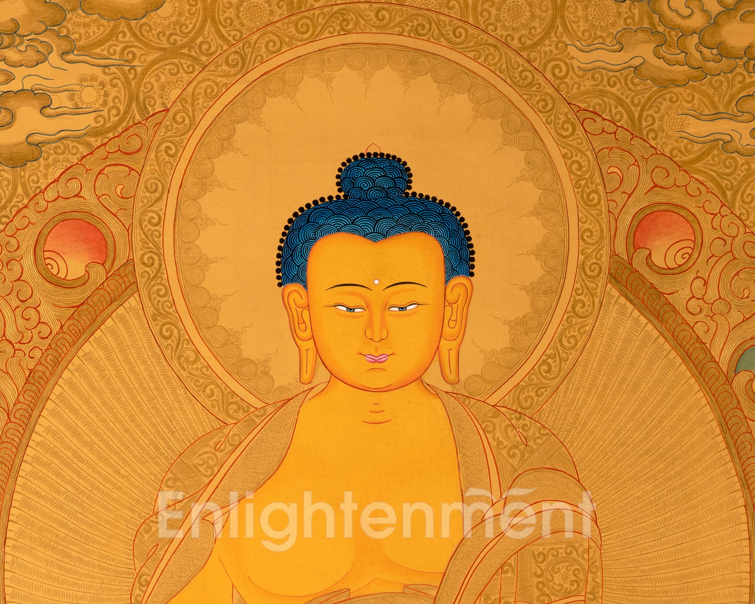 Tibetan Shakyamuni Buddha Thangka | Hand-Painted Buddhist Artwork