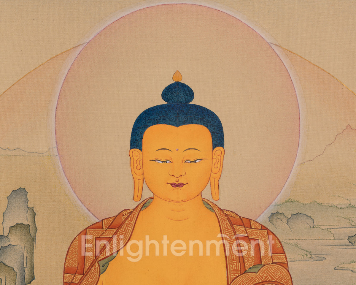 Shakyamuni Buddha Buddhist Thangka | Sacred Artwork of Enlightenment and Wisdom
