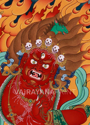 Hayagriva Digital Print | The Divine Guardian | Vajrapani Buddhism | Canvas Art for Spiritual Enhancement