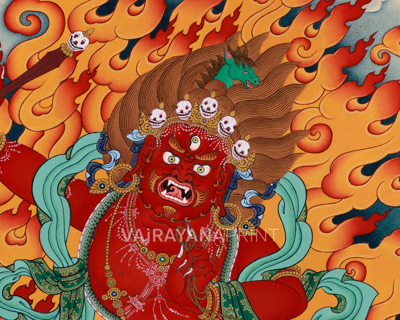 Hayagriva Digital Print | The Divine Guardian | Vajrapani Buddhism | Canvas Art for Spiritual Enhancement