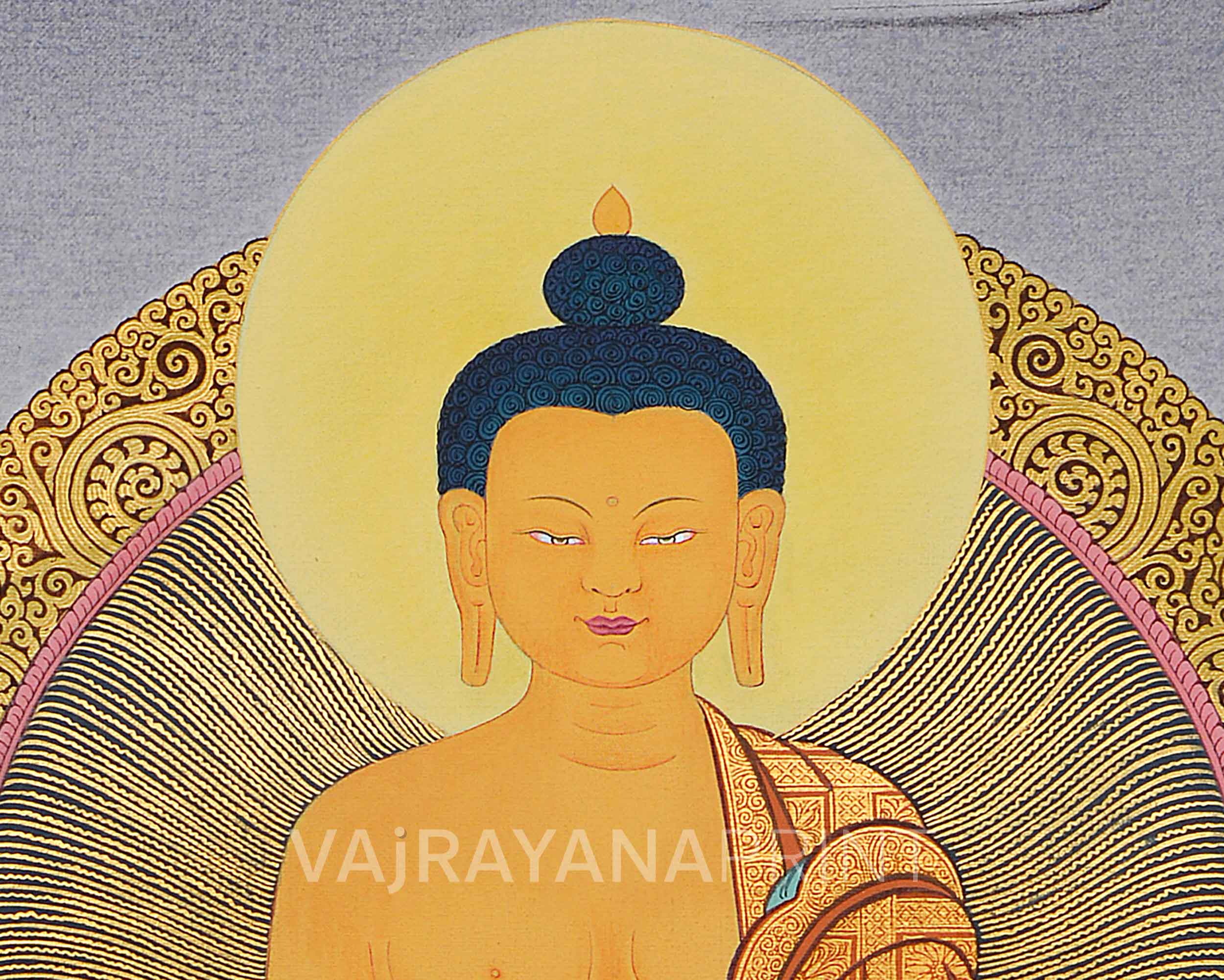 Historical Buddha Canvas Print | Tibetan Artwork of Shakyamuni Buddha