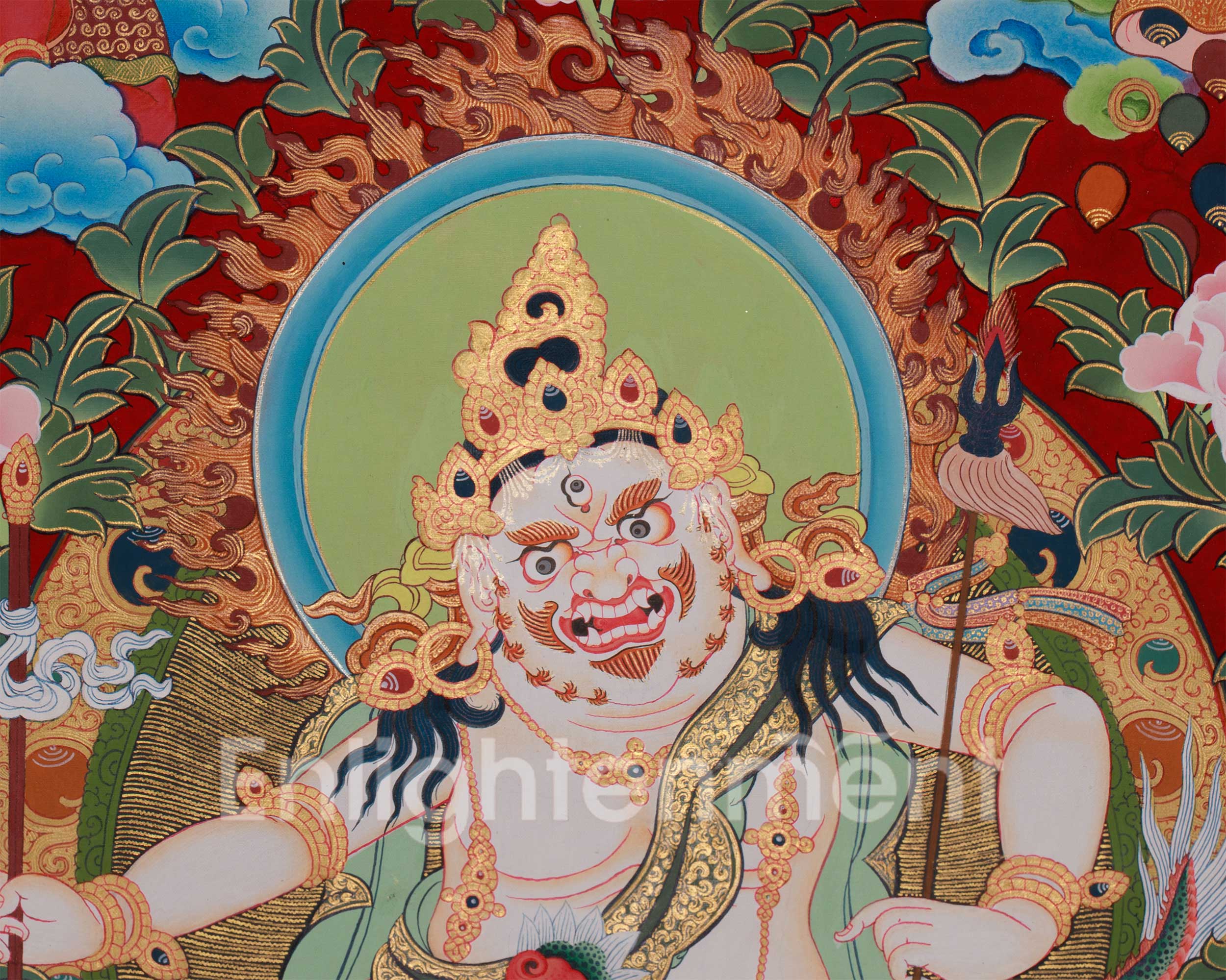 Tibetan Wealth Deity, White Dzambhala | Guardian of Prosperity and Vajrayana Abundance