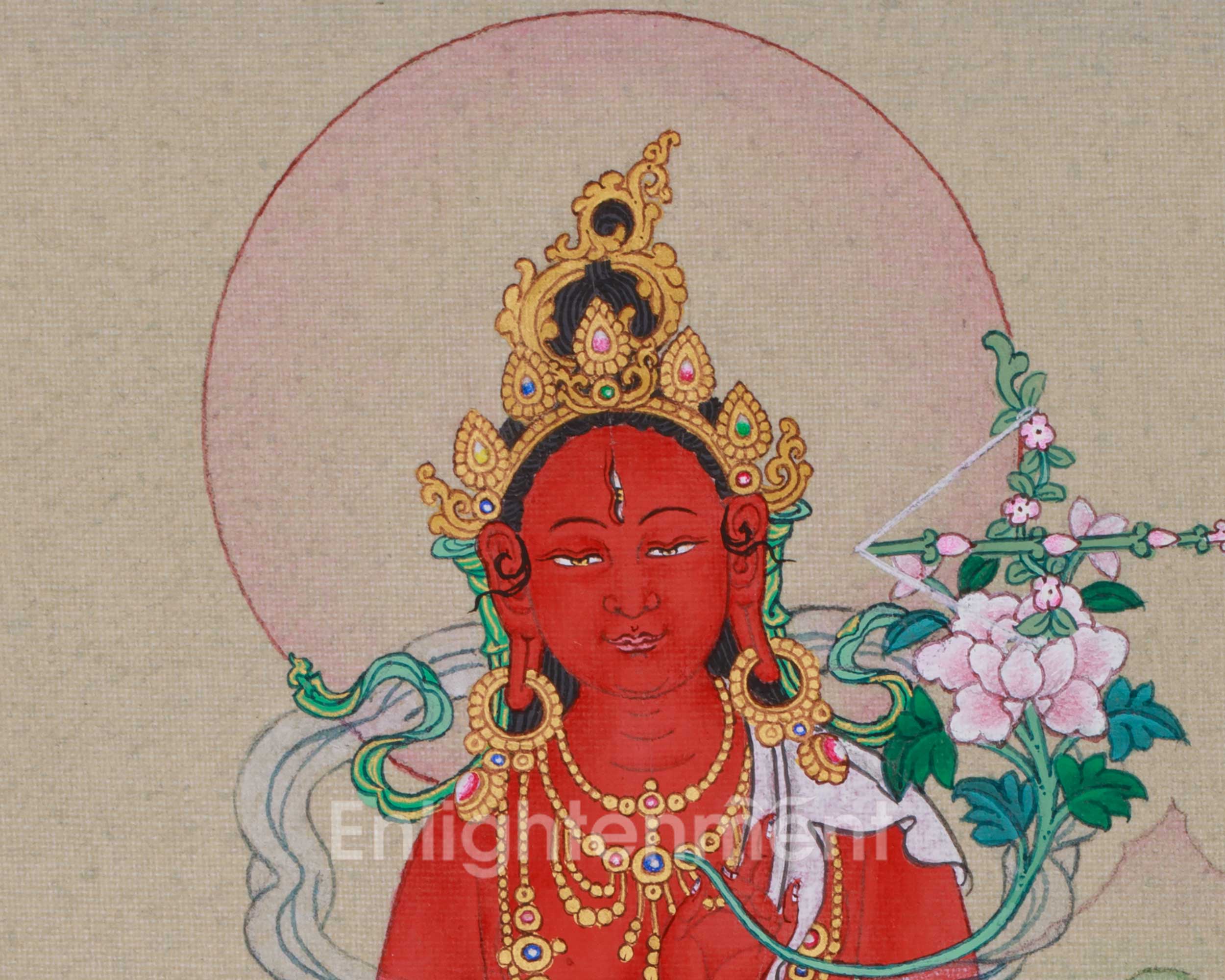 Vajrayana Red Tara Thangka | Tantric Deity of Protection