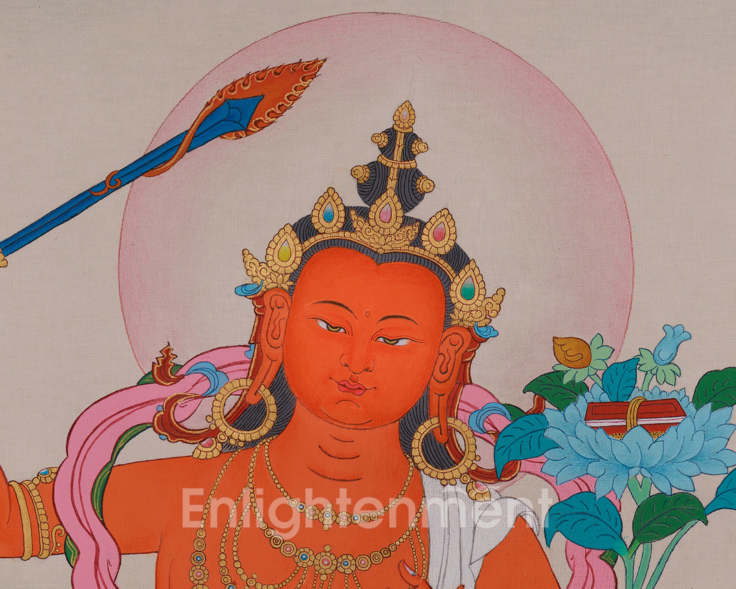 Manjushri Bodhisattva Artwork | Transcendent Wisdom in Mahayana Buddhism