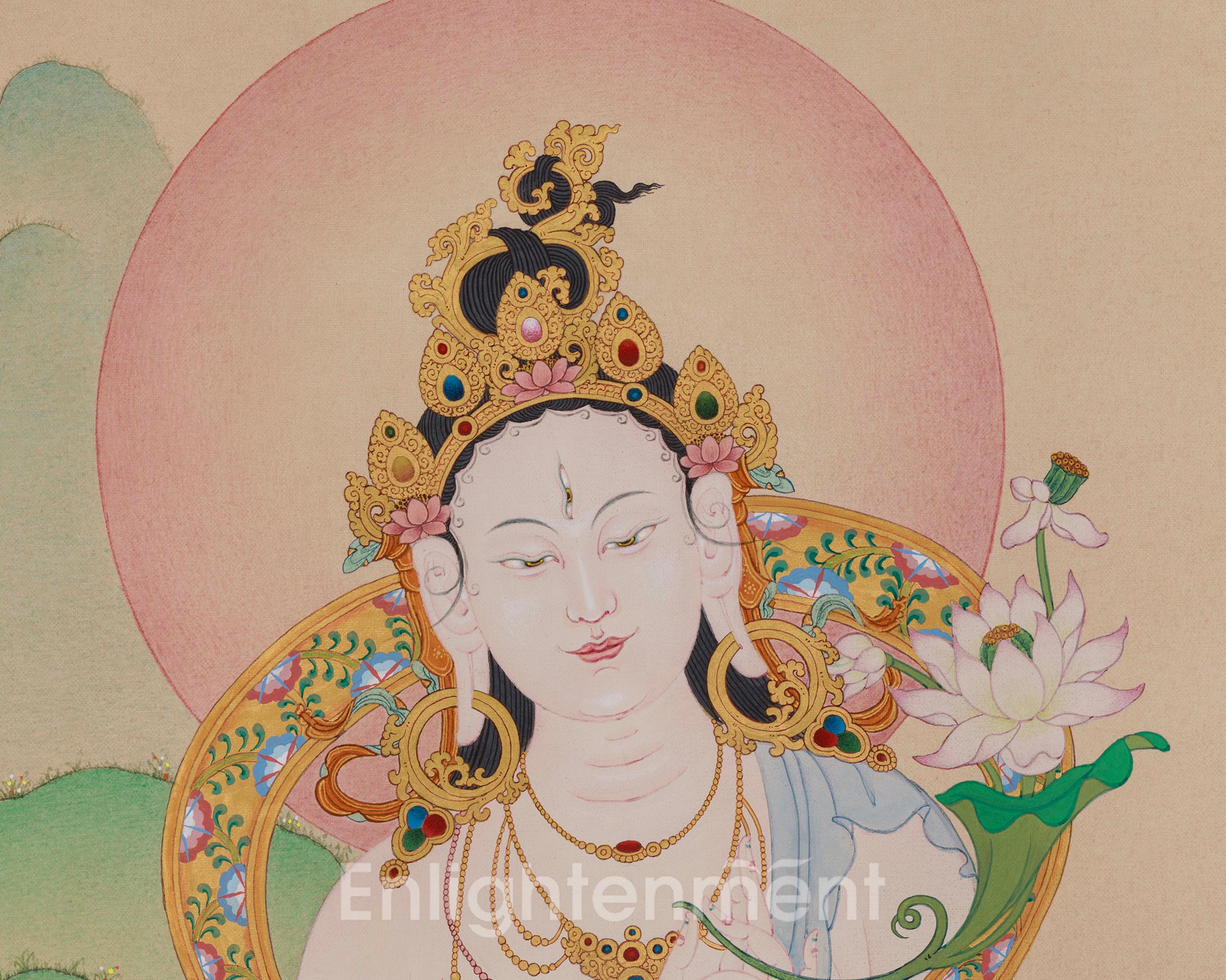 White Tara Healing Deity Thangka | Healing, Longevity and Compassion Art | Sita Tara
