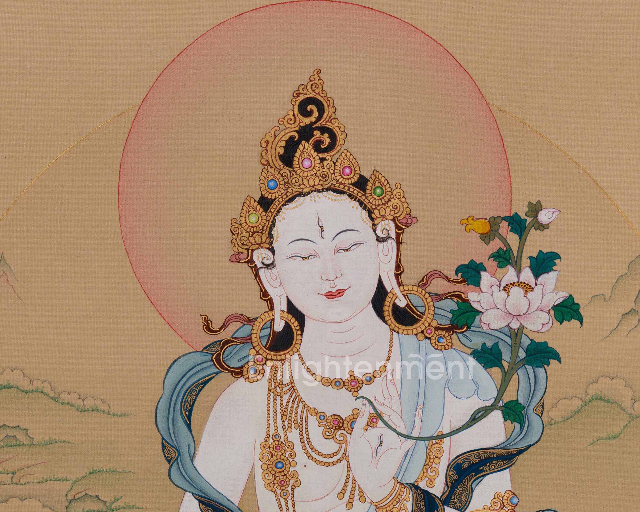 Vajrayana Deity White Tara Thangka | Sita Tara | Healing Deity