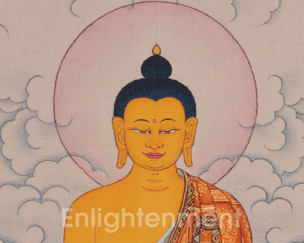 Siddhartha Gautama Thangka Painting | Teacher of Enlightenment | Shakyamuni Buddha