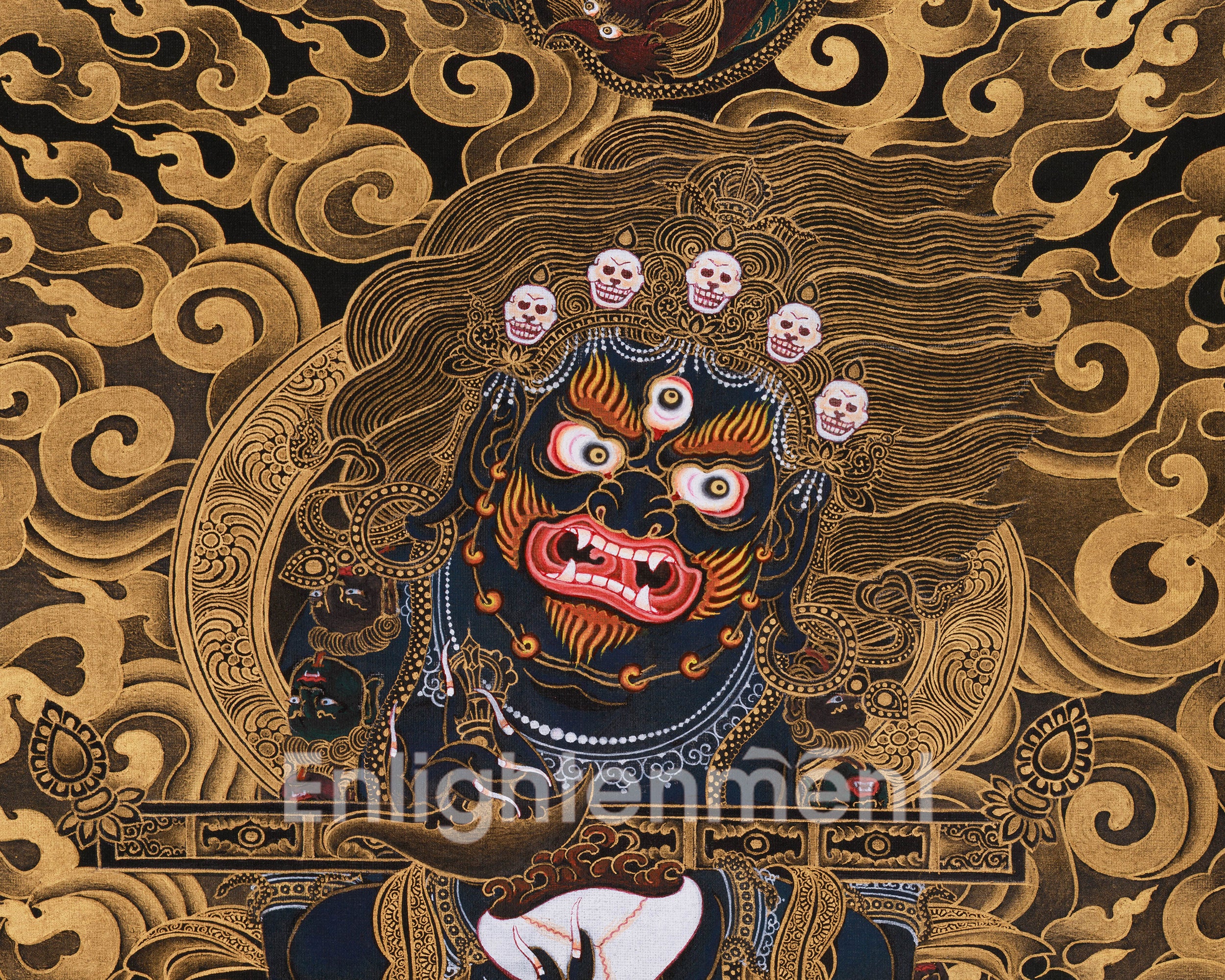 Wrathful Sakya Mahakala Thangka | Dharmapala of Sakya Tradition