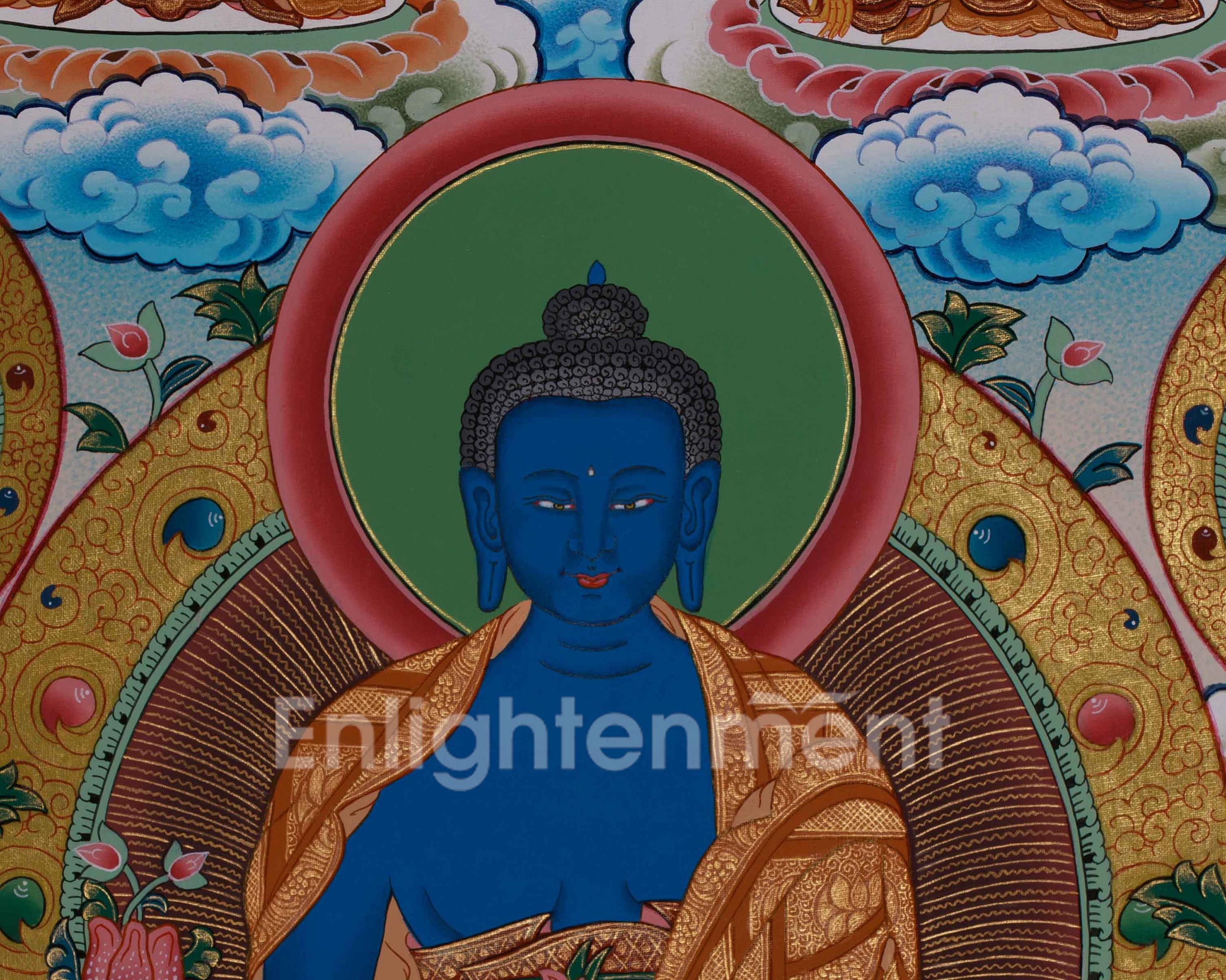 Eight Medicine Buddhas Thangka | Assembly of Healing Deities