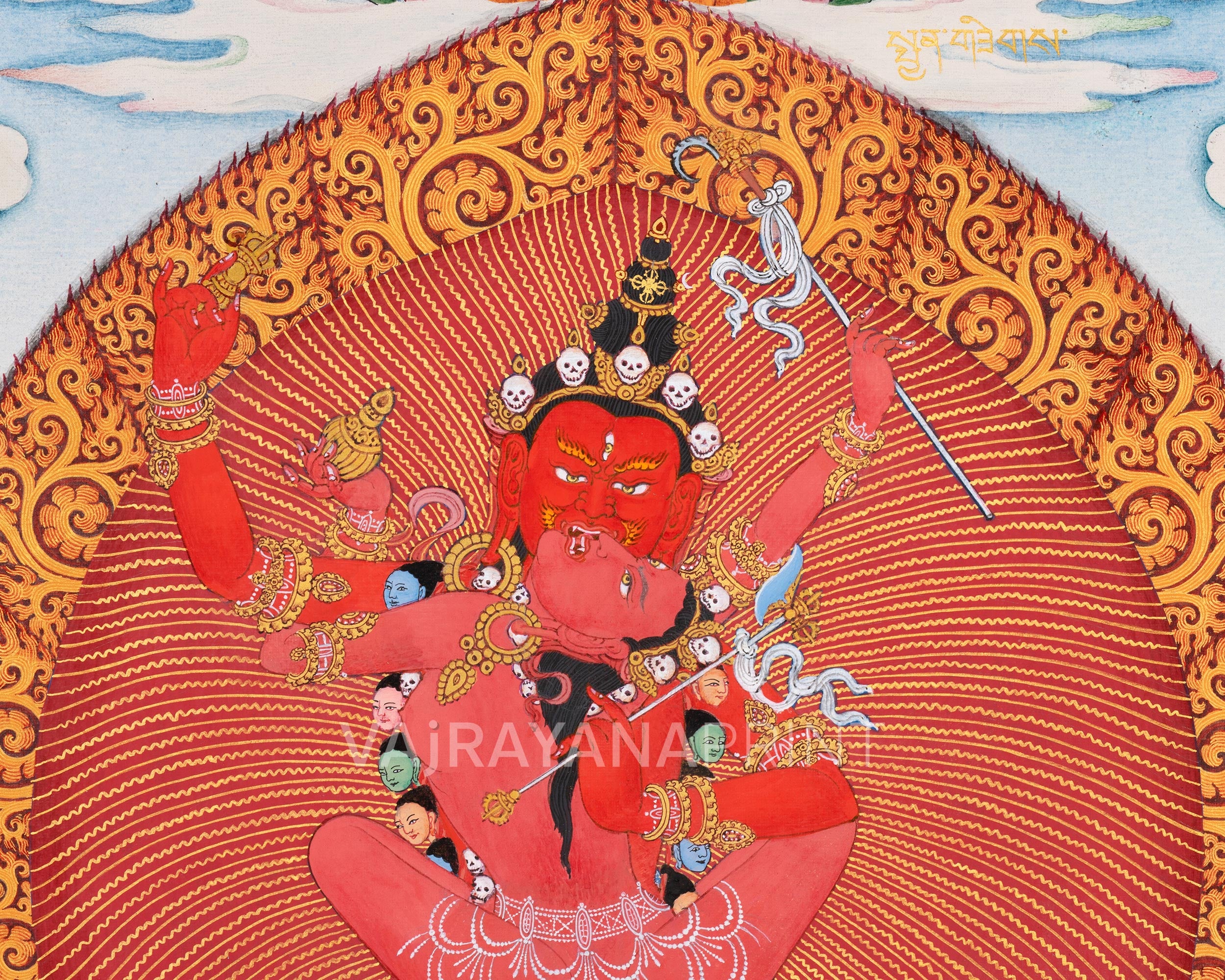 Wangdu Thangka Print | High-Quality Spiritual Artwork of Tantric Power and Blessings