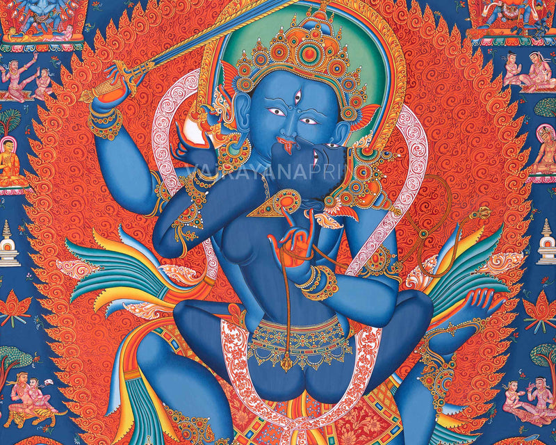 Traditional Chandra Maharoshan Thangka Print for Your Sacred Space | Wall Art