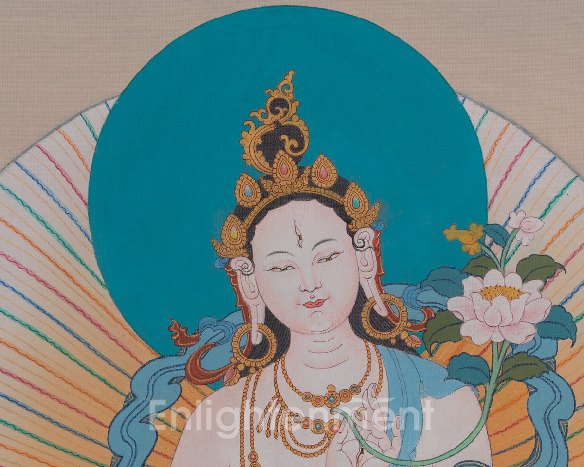 White Tara Compassionate Artwork | Sita Tara | Protection Goddess