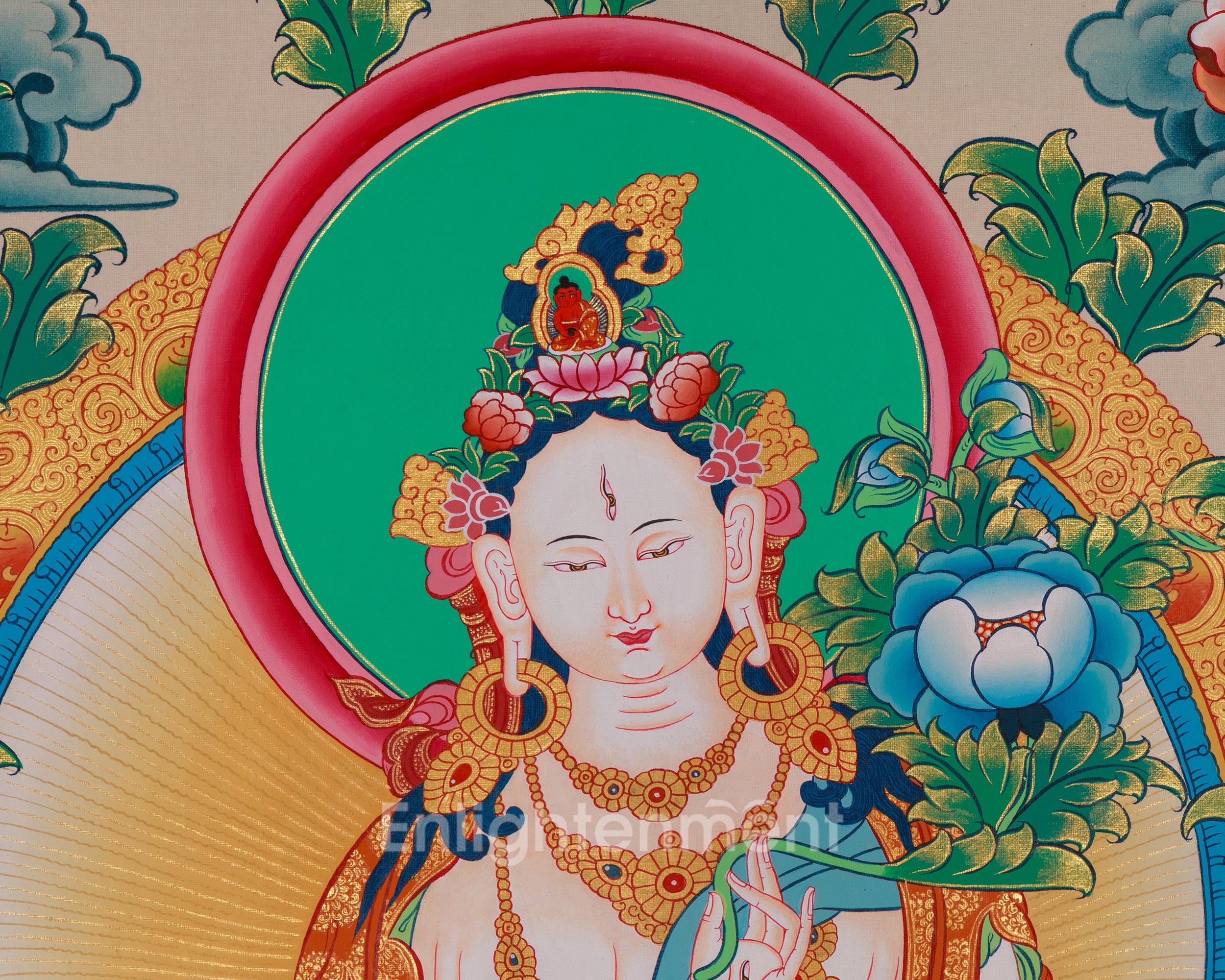 Tibetan Thangka of White Tara | Healing Deity | Sita Tara