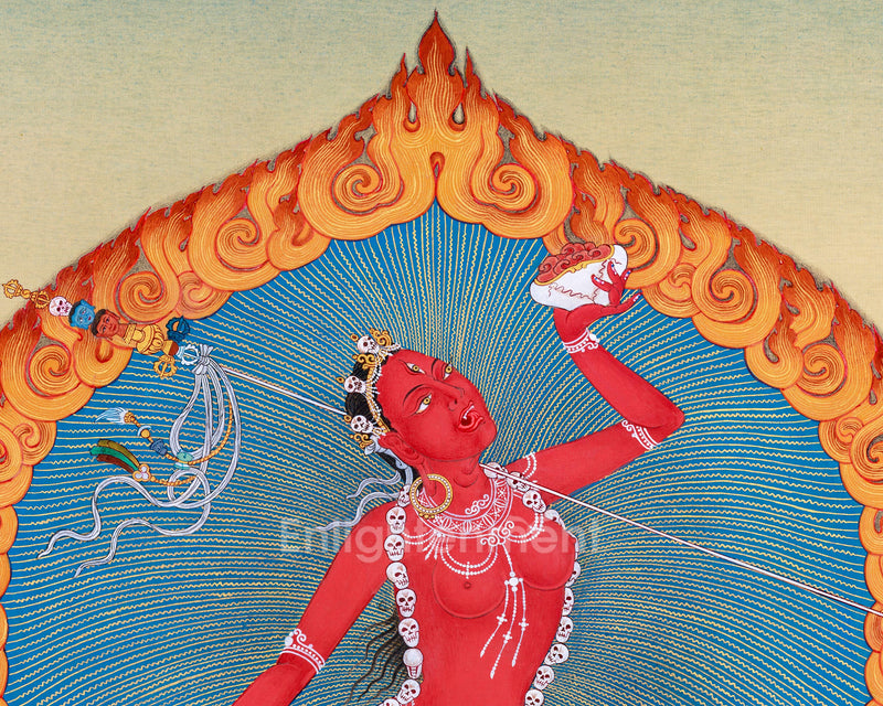 Exquisite Vajrayogini Thangka | Divine Feminine Dakini Art | Hand-Painted Masterwork