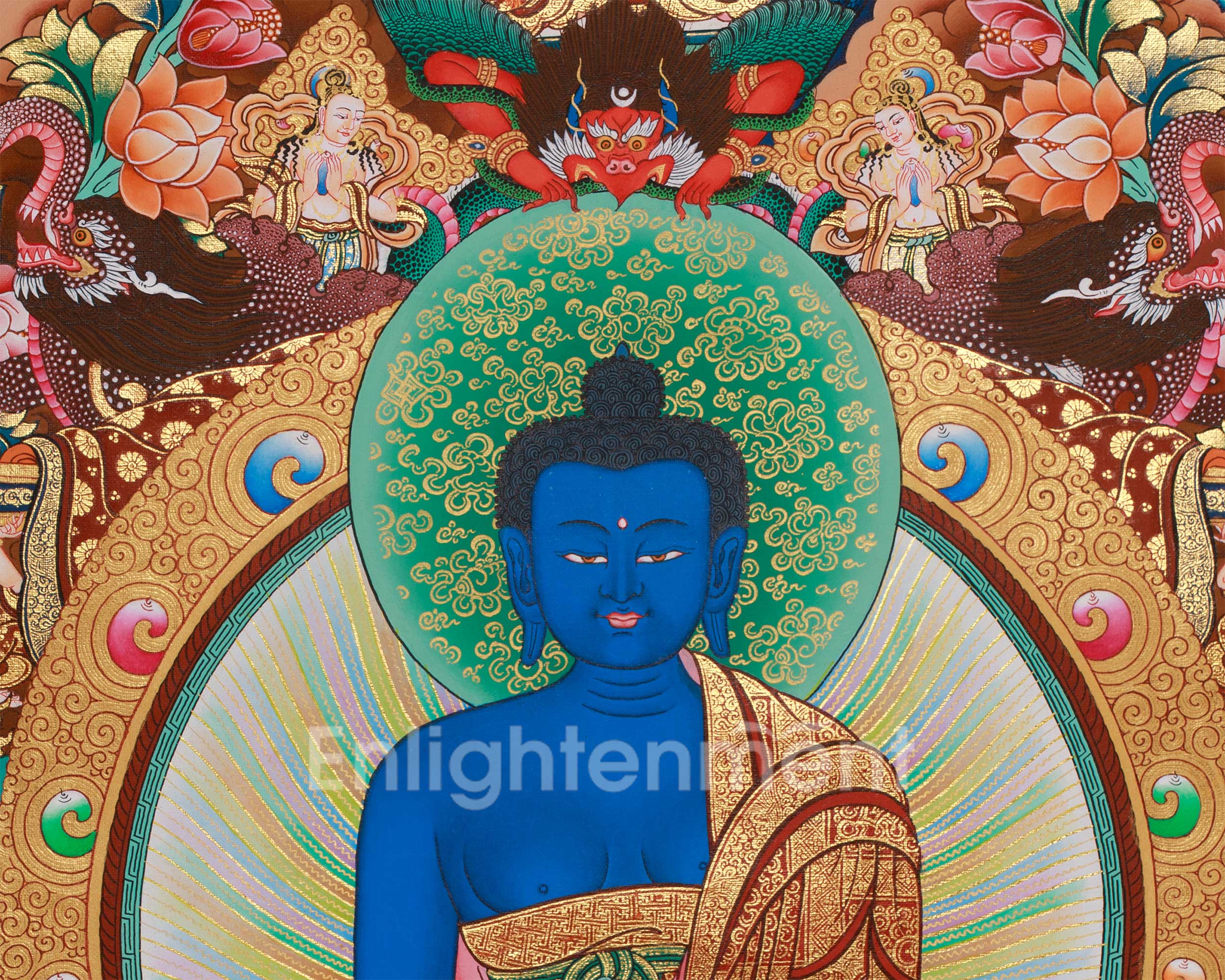 Eight Medicine Buddha Thangka | Divine Assembly of Healing Deities