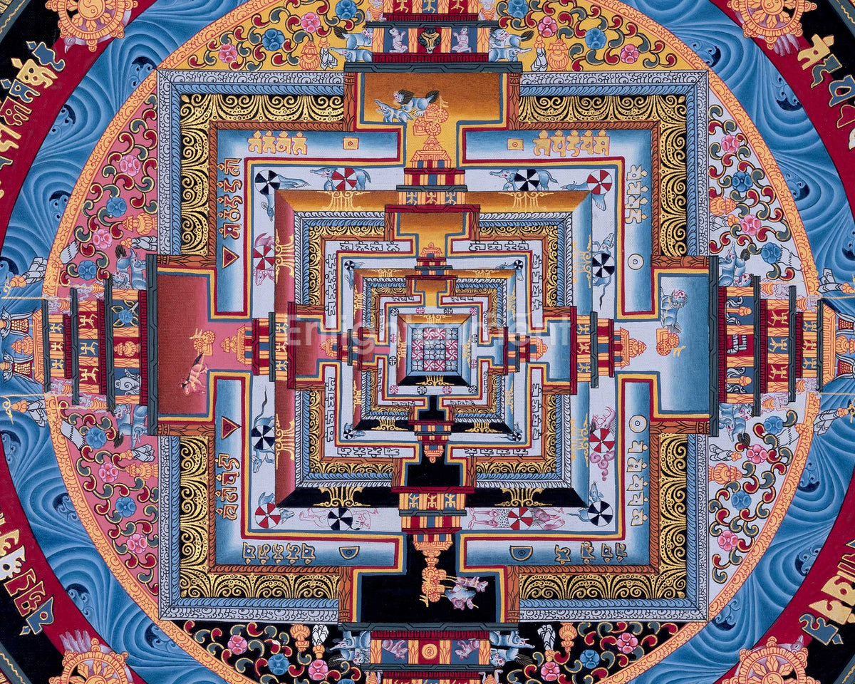 Kalachakra Mandala Thangka | Mindfulness Meditation Object | Wall Decors