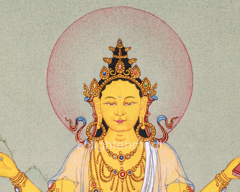 Prajana Paramita Thangka, Handpainted Art