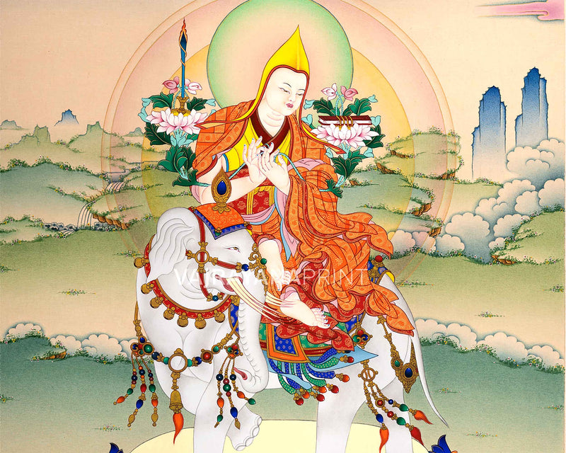Tsongkhapa Inspired Thangka Print | High Quality Giclee Print | Wall Decoration