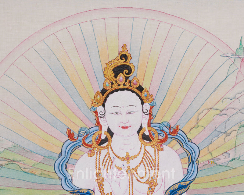 Beautiful Yeshe Tsogyel Thangka | Consort of Guru Padmasambhava