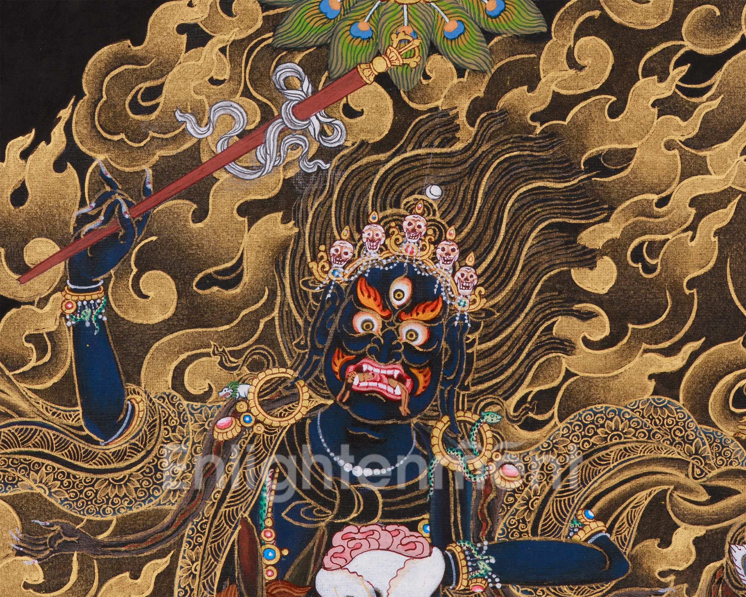 Wrathful Palden Lhamo Thangka | Tibetan Powerful Protector