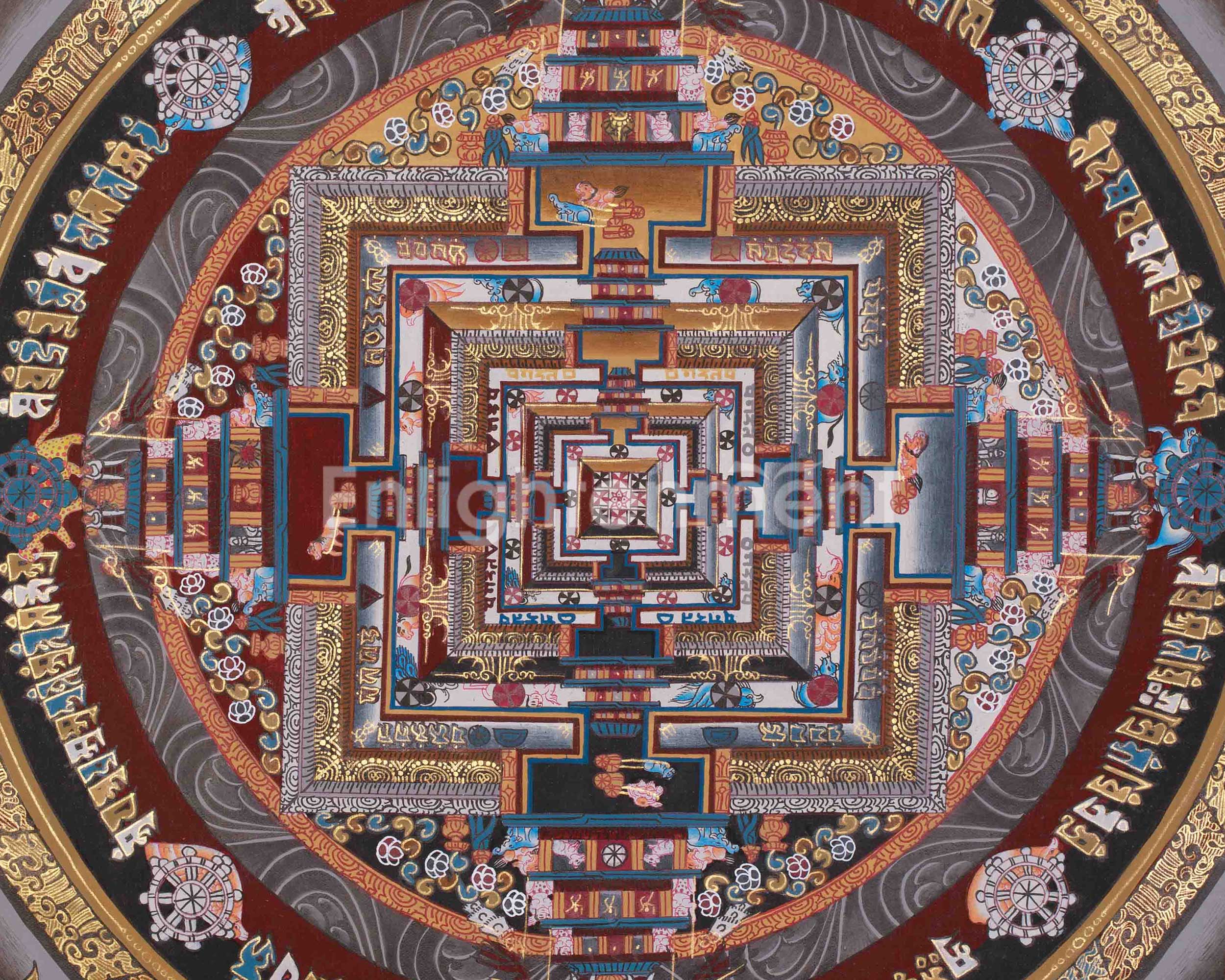 Sacred Wheel of Time Mandala | Spiritual Awakening | Kalachakra Art