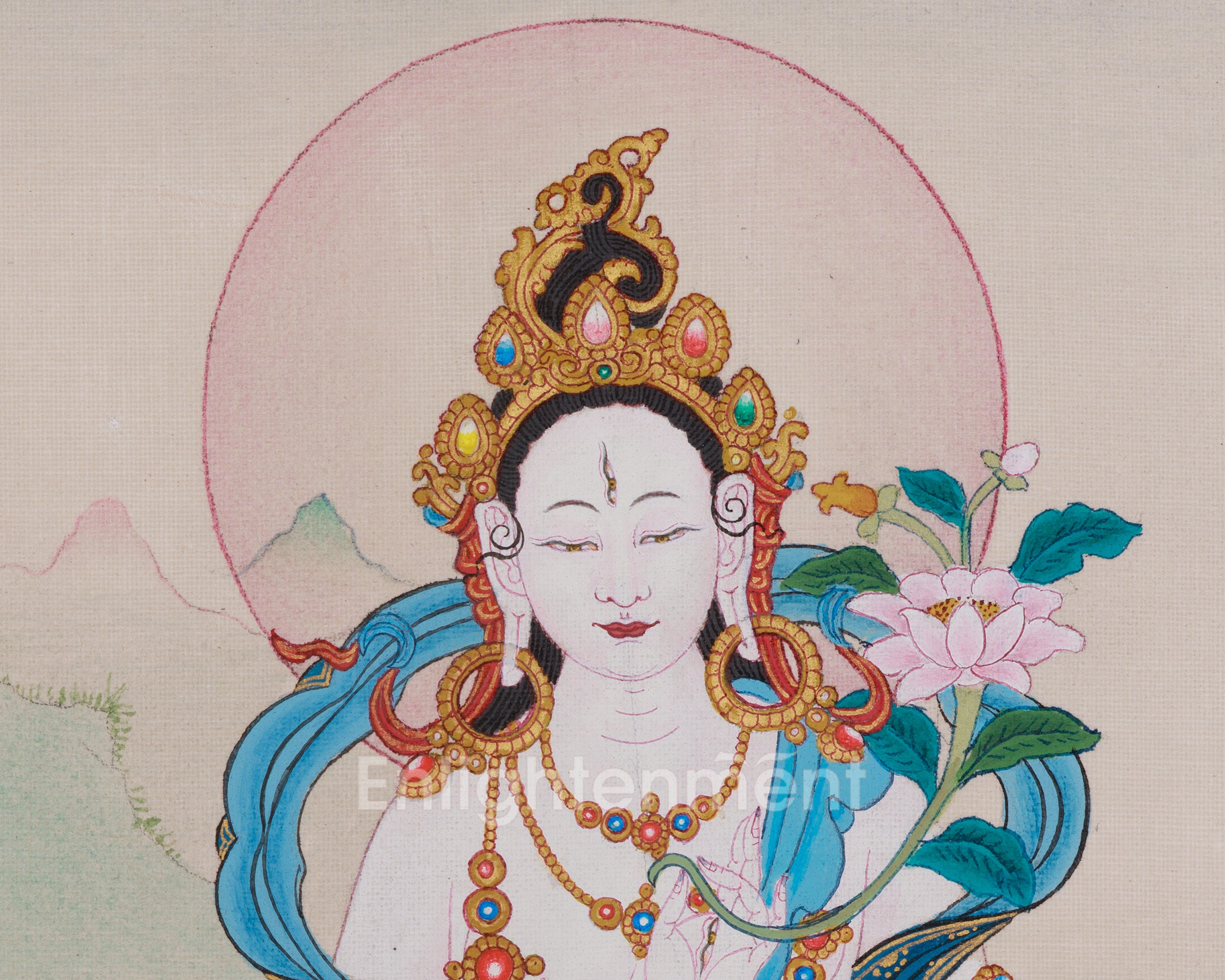 Sita Tara Longevity Deity Thangka | Symbolized Healing, and Protection | White Tara
