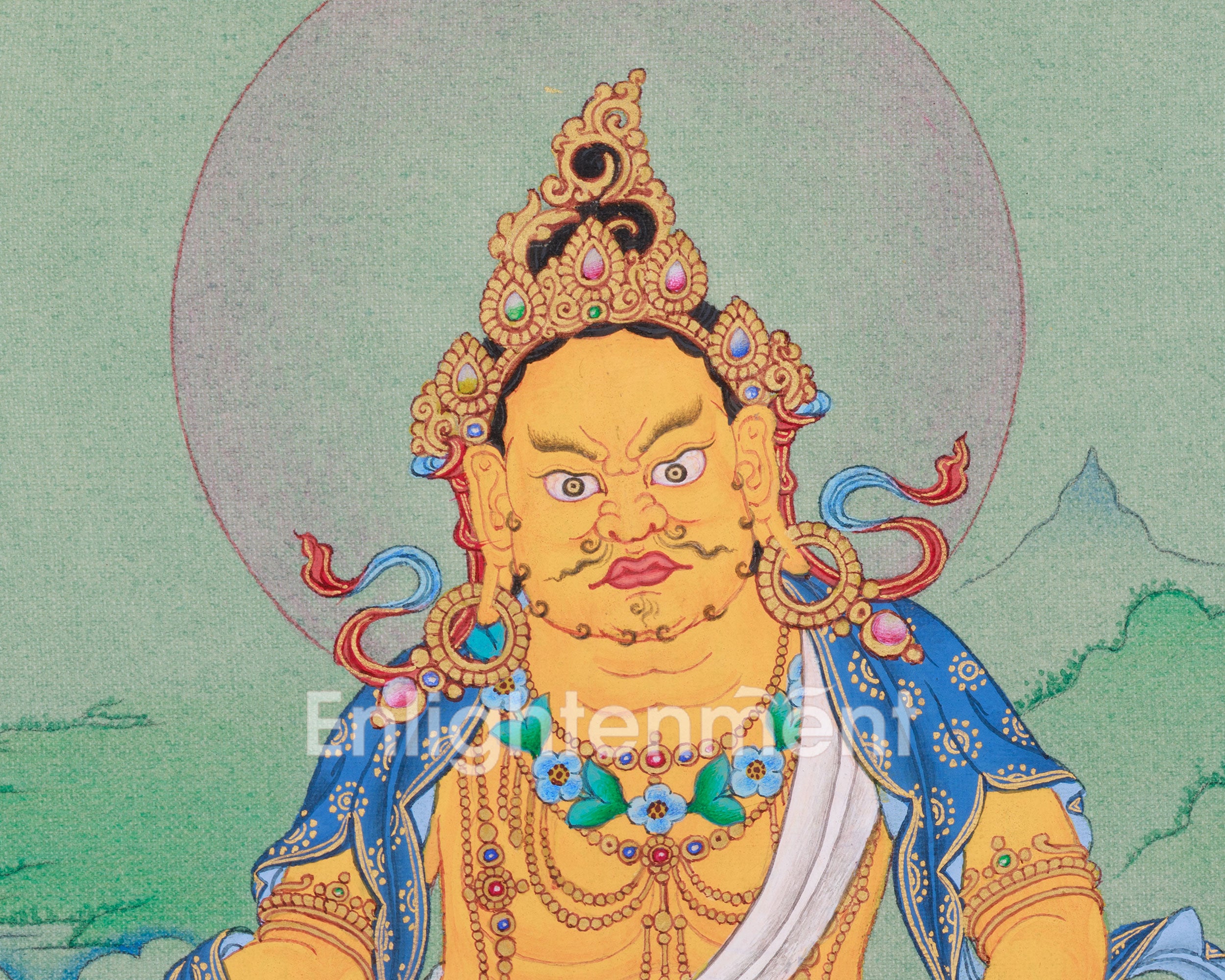 Dzambhala, Wealth Deity Thangka | Buddha of Prosperity and Abundance