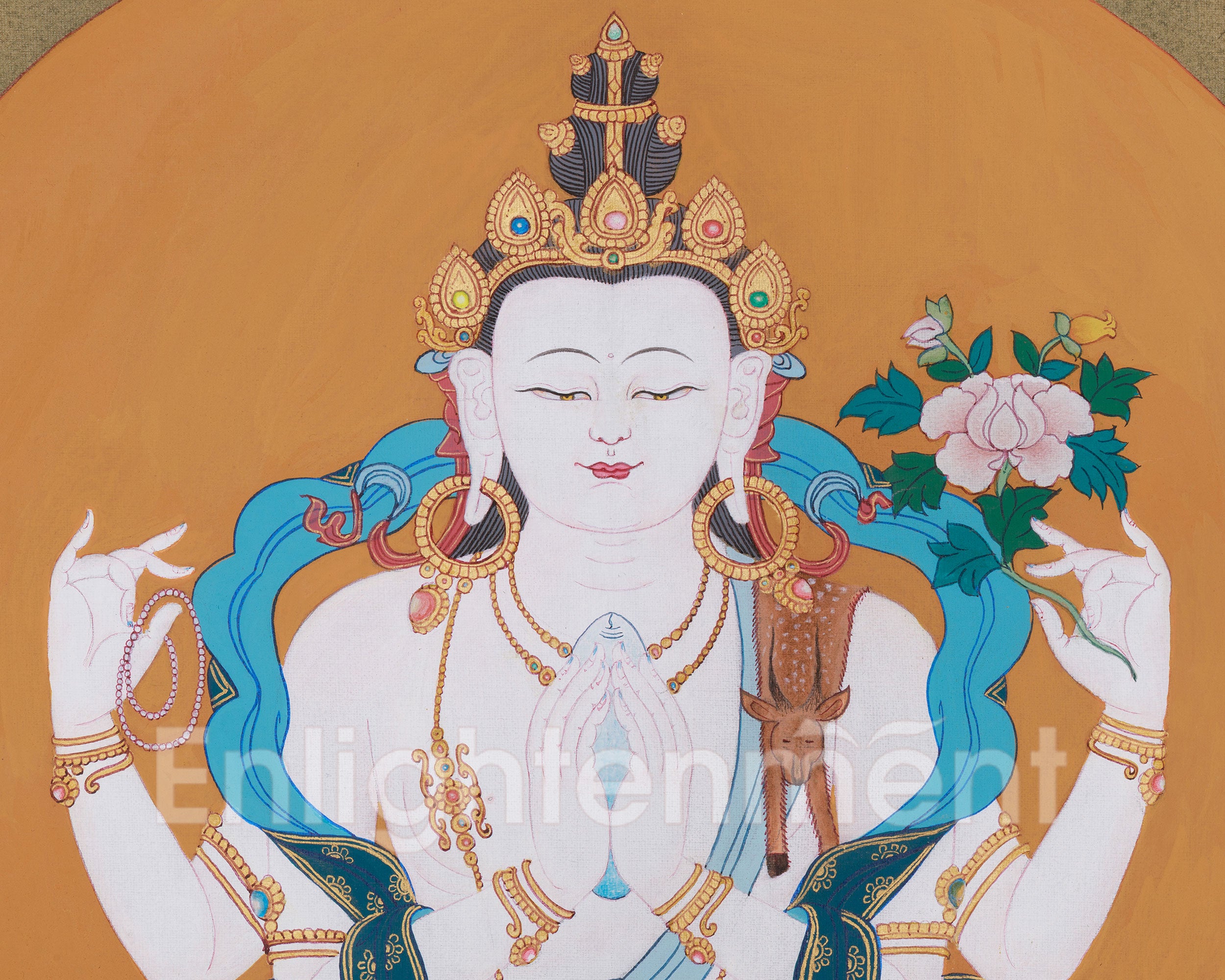 Traditional Chenrezig Artwork | Thangka of the Bodhisattva of Compassion