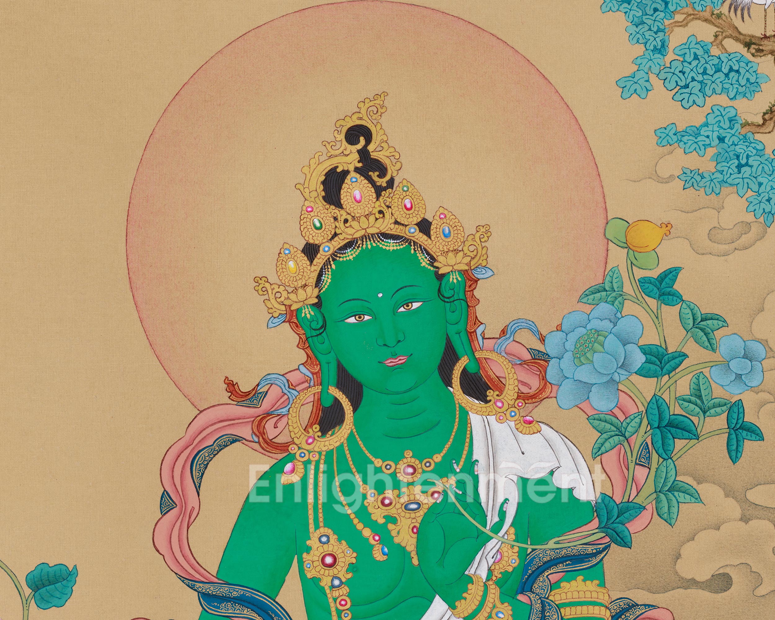 Mother Green Tara Artwork | The Divine Goddess of Mercy and Swift Protection