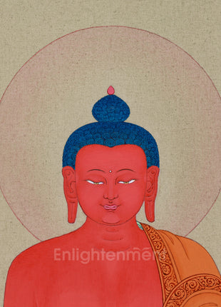 Buddha of Infinite Light - Red Amitabha Buddha Thangka