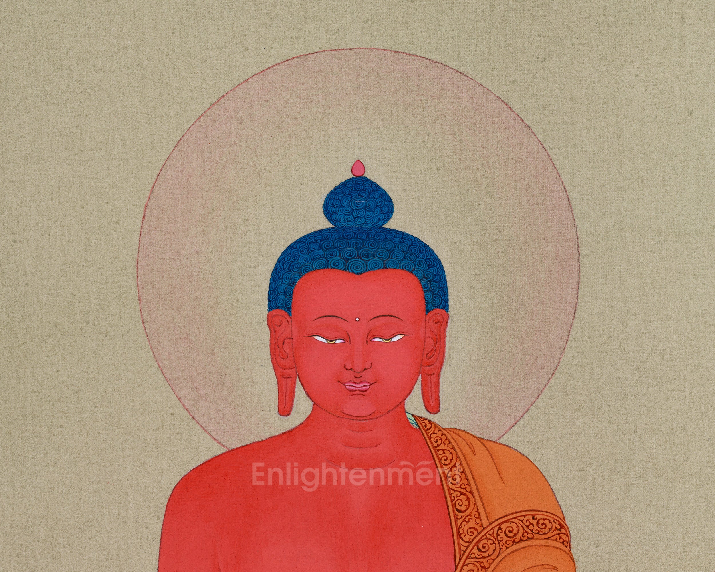 Buddha of Infinite Light - Red Amitabha Buddha Thangka