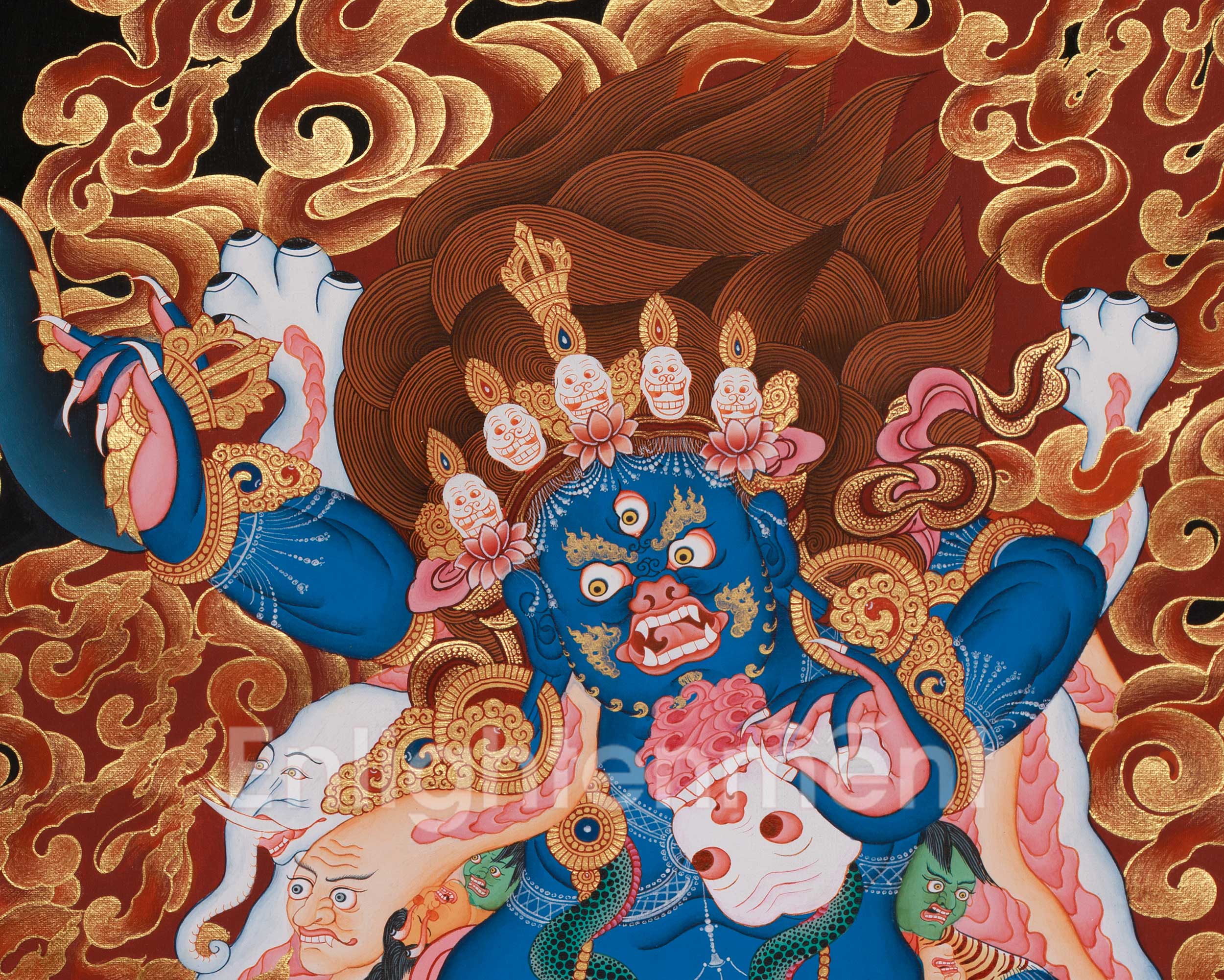 Fierce Yama Dharmaraja | Wrathful Dharma Protector and Lord of Death in Tibetan Buddhist Tradition