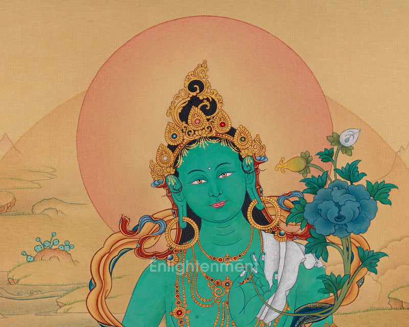 Majestic Green Tara | Mother Of All Buddhas Thangka