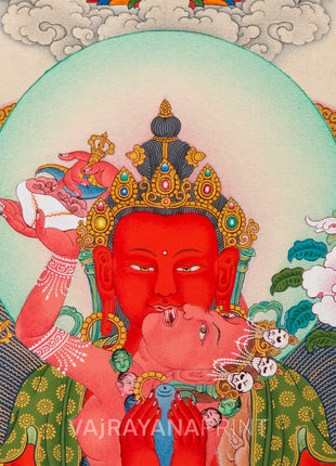 Gyalwa Gyasto Mandala | Chenresig with Vajravarahi Thangka