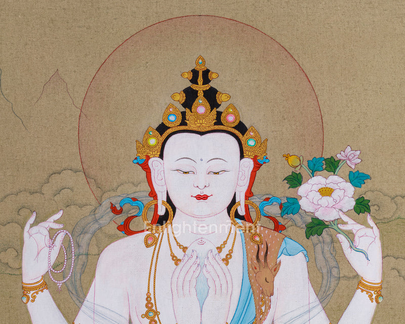 Chenrezig Avalokiteshvara Thangka: Symbol of Universal Compassion